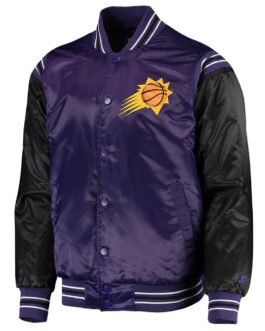 Purple/Black Phoenix Suns The Enforcer Varsity Satin Jacket