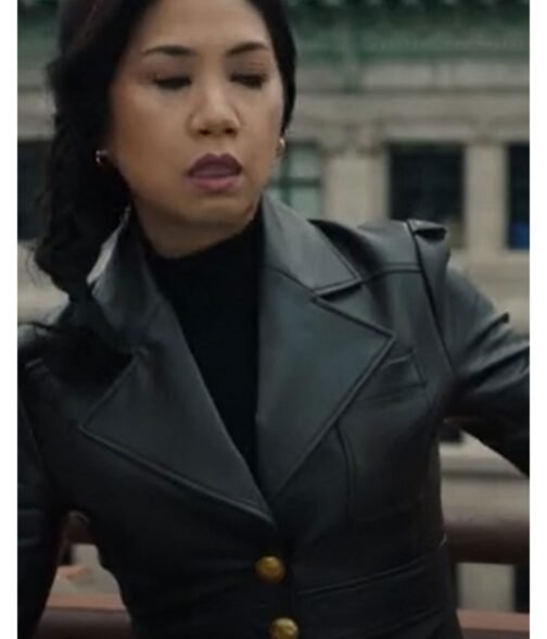Liza Lapira The Equalizer Season 02 Leather Blazer - Image 3