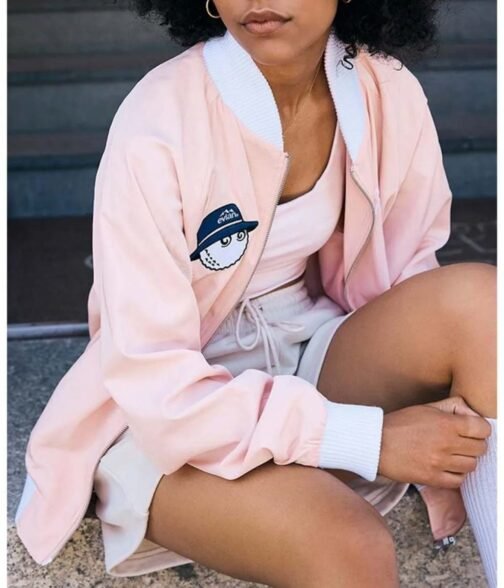 The Evian Championship Golf Bomber Pink Jacket - Image 3