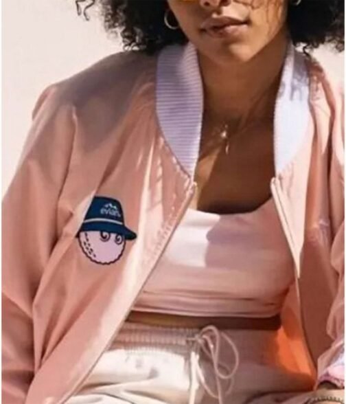The Evian Championship Golf Bomber Pink Jacket - Image 6