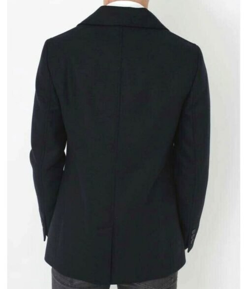 Sebastian Stan The Falcon and The Winter Soldier Blue Peacoat - Image 4
