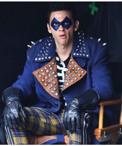 The Flash Season 5 Axel Walker Blue Wool Coat - Image 2