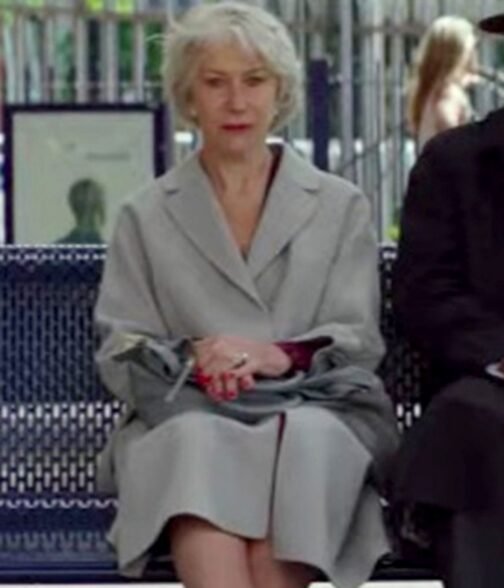 Helen Mirren The Good Liar Grey Wool Coat - Image 5