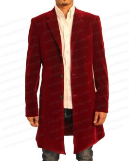 Idris Elba The Harder They Fall Red Velvet Coat