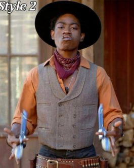 RJ Cyler The Harder They Fall Navy Blue Vest