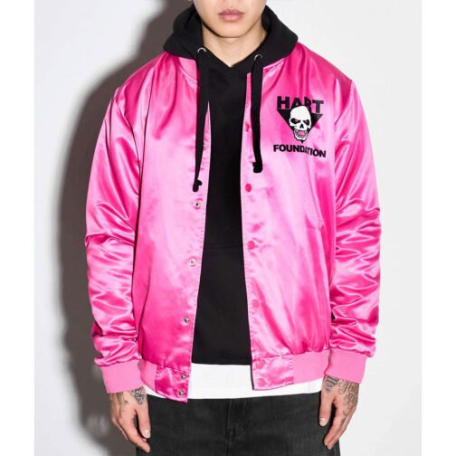 The Hart Foundation Bret Hart Bomber Jacket - Image 5