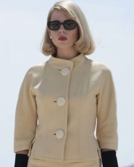 The Ipcress File Lucy Boynton Beige Wool Jacket