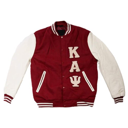 The Kappa Alpha Psi Nupe Varsity Maroon and White Jacket - Image 6