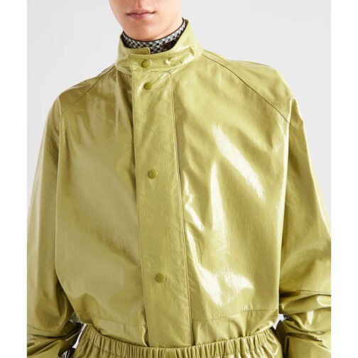 Kim Kardashian The Kardashians Glossy Effect Leather Jacket - Image 4