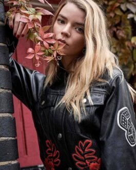 Anya Taylor-Joy Photoshoot The Laterals Black Leather Jacket