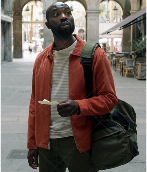 Paapa Essiedu The Lazarus Project Cotton Orange Jacket - Image 2