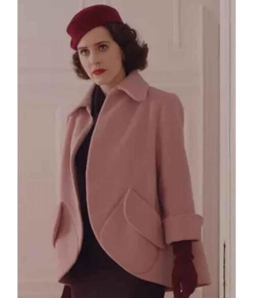 Mrs Maisel The Marvelous Rachel Brosnahan Pink Wool Blazer - Image 2