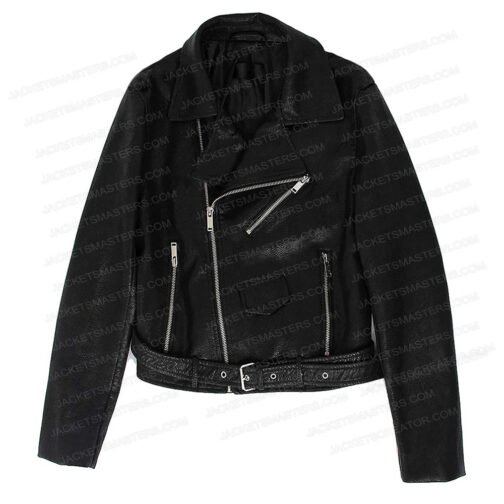Christina Ricci The Matrix 4 Biker Leather Jacket - Image 4