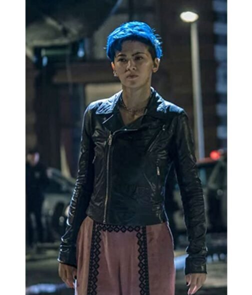 Christina Ricci The Matrix 4 Biker Leather Jacket - Image 2
