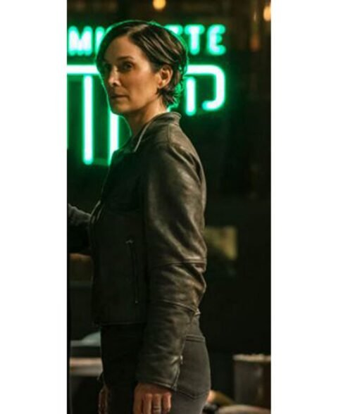 The Matrix Resurrections Tiffany Black Leather Jacket - Image 2