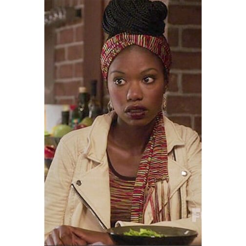 The Mindy Project S03 Xosha Roquemore Leather Jacket - Image 2