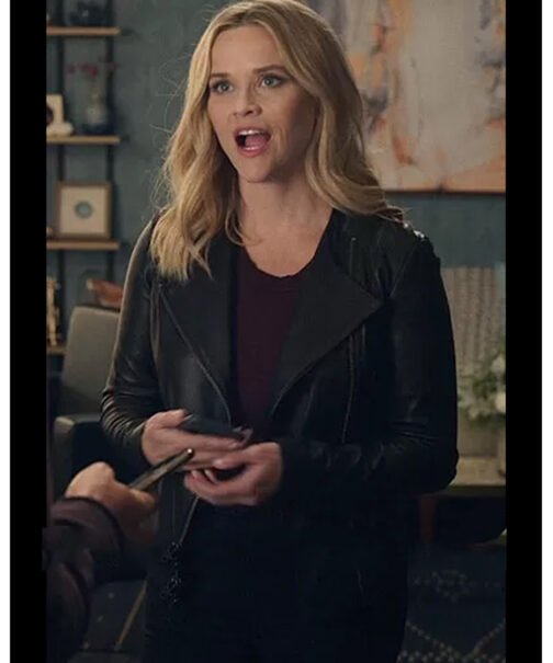 The Morning Show Reese Witherspoon Collarless Leather Jacket - Image 2