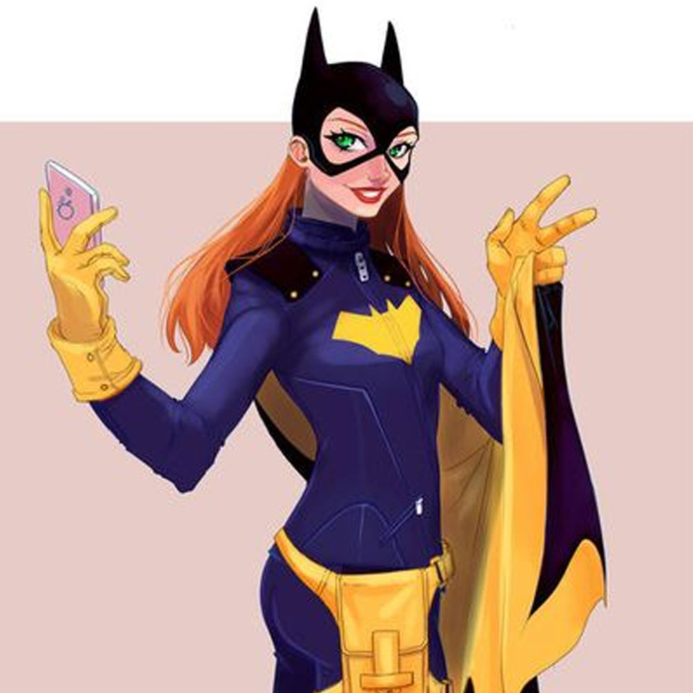 Batgirl Blue Leather Jacket - Image 10