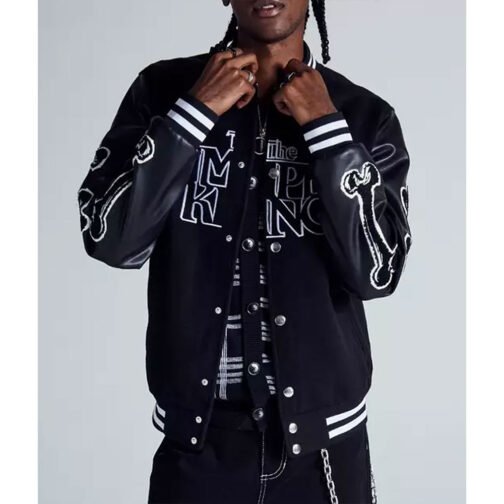 The Nightmare Before Christmas Jack Varsity Jacket - Image 4