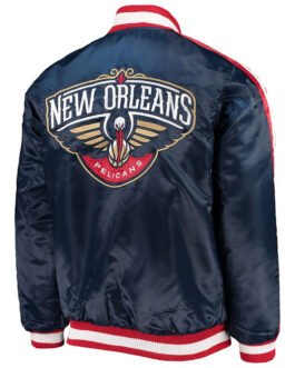 Navy The Offensive New Orleans Pelicans Satin Jacket