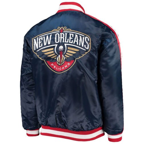 Navy The Offensive New Orleans Pelicans Satin Jacket - Image 2