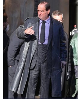 The Penguin Oz Cobb Leather Coat