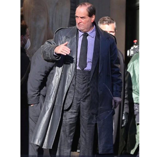 The Penguin Oz Cobb Leather Coat - Image 2