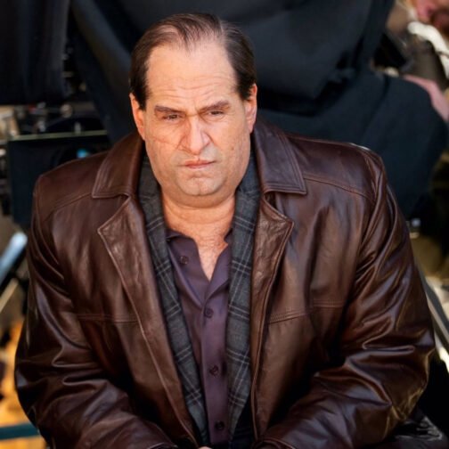 The Penguin Oz Cobb Brown Leather Coat - Image 14