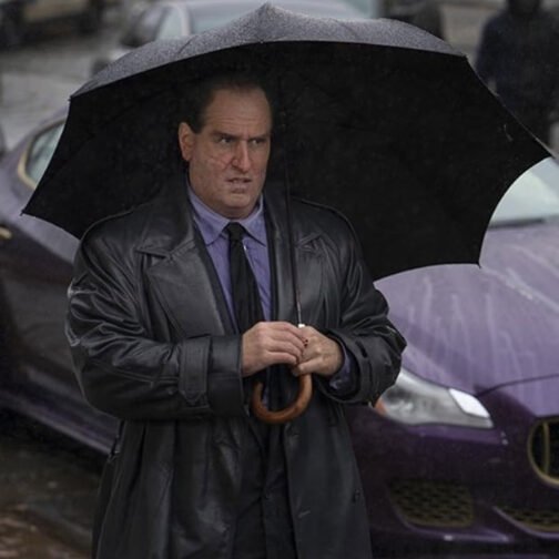 The Penguin Oz Cobb Leather Coat - Image 9