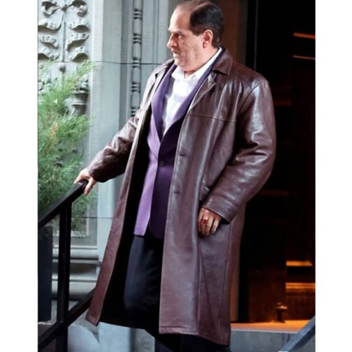 The Penguin Oz Cobb Brown Leather Coat - Image 15