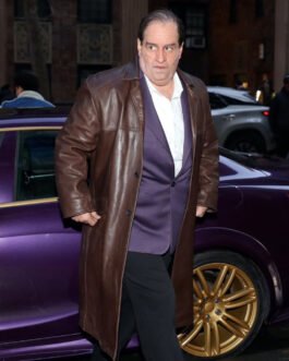 The Penguin Oz Cobb Brown Leather Coat