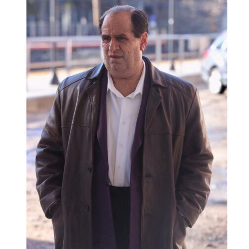 The Penguin Oz Cobb Brown Leather Coat - Image 17