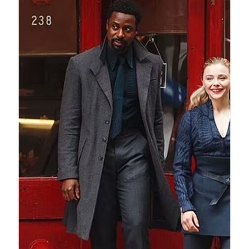 Gary Carr The Peripheral Gray Wool Coat - Image 7