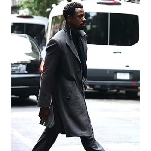 Gary Carr The Peripheral Gray Wool Coat - Image 8