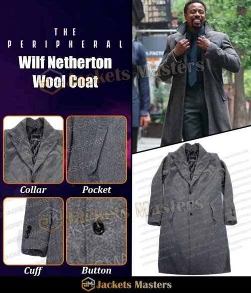 Gary Carr The Peripheral Gray Wool Coat - Image 10