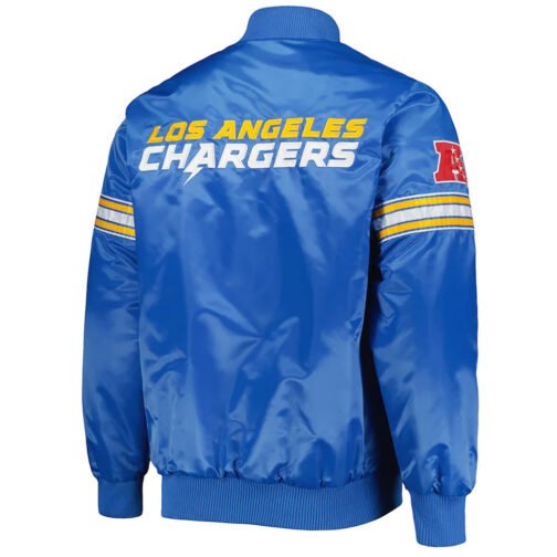 The Pick and Roll LA Chargers Satin Powder Blue Jacket - Image 2