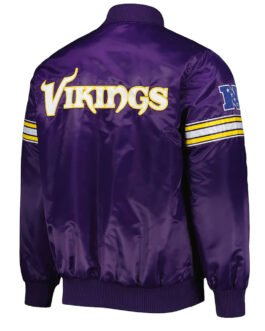 The Pick and Roll Minnesota Vikings Purple Satin Jacket