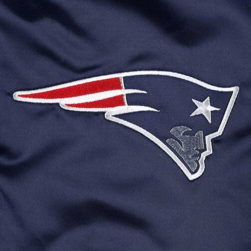 The Pick and Roll New England Patriots Navy Blue Satin Jacket - Image 4