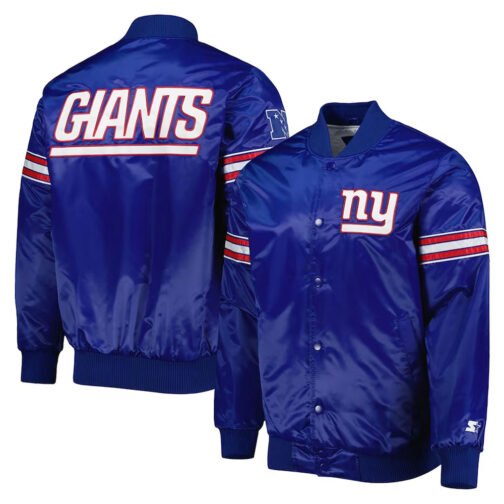NY Giants The Pick and Roll Royal Jacket - Image 3