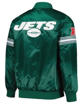 The Pick and Roll New York Jets Green Satin Jacket