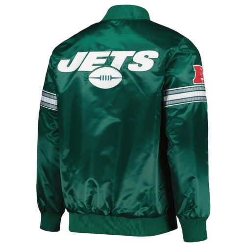 The Pick and Roll New York Jets Green Satin Jacket - Image 2