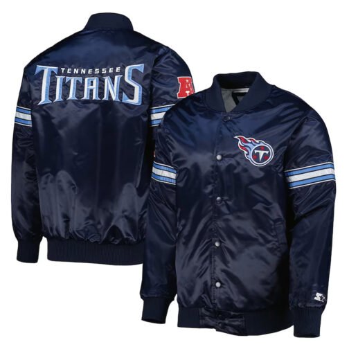 Navy The Pick and Roll Tennessee Titans Jacket - Image 3