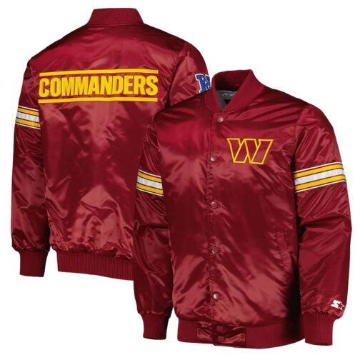 The Pick and Roll Washington Commanders Satin Jacket - Image 3