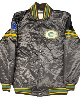 Black Green Bay Packers Pick & Roll Jacket