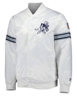Dallas Cowboys The Power Forward White Satin Jacket