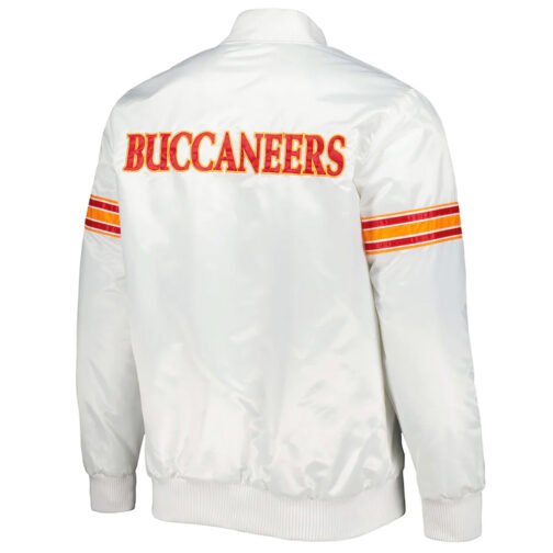 White The Power Tampa Bay Buccaneers Satin Jacket - Image 2