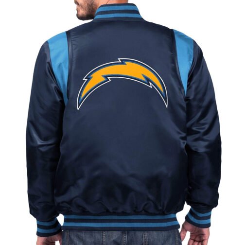 LA Chargers The Prime Blue Satin Jacket - Image 4