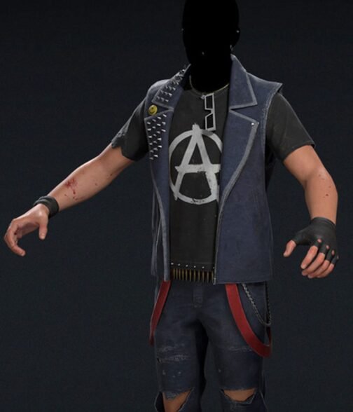 The Punk Rocker Call of Duty Blue Denim Vest - Image 3
