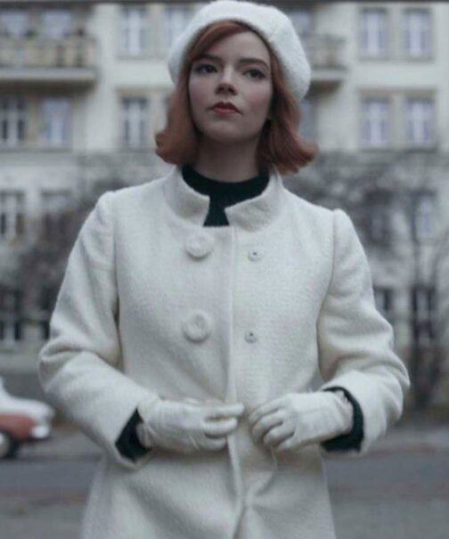 Anya Taylor Joy The Queen’s Gambit White Coat - Image 2
