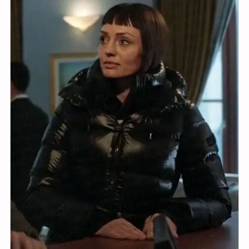 The Recruit Laura Haddock Puffer Jacket - Image 6